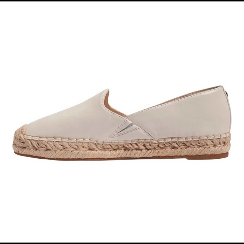 Sam Edelman Kesia Espadrille Off White Leather Flats Size 9 New With Tags - Picture 3 of 14